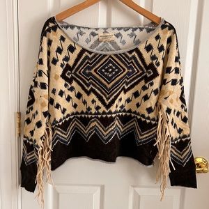 Fringe Sleeve Sweater